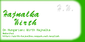 hajnalka wirth business card